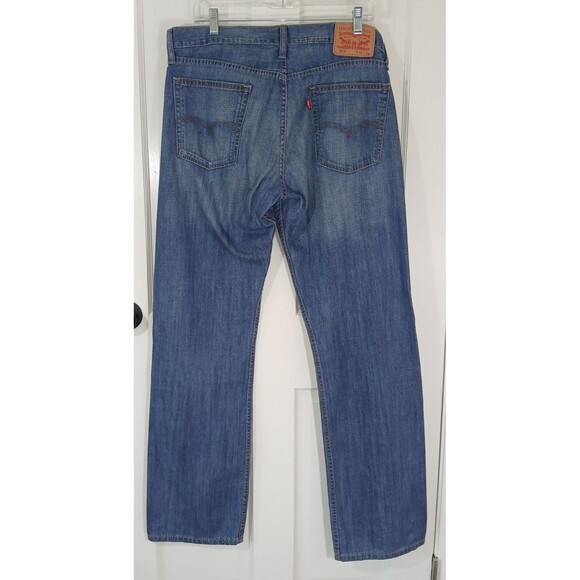 Levi's 514 Men's Straight Fit Jeans - W36 L34 - Classic Blue Denim. Medium Wash - Picture 2 of 7